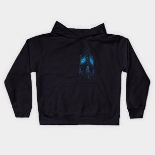 Minimalist Blue Big Ben Kids Hoodie